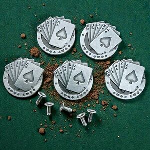 🆕 Royal Flush Tibetan Antique Alloy Buttons
